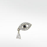 Evil Eye with Single Diamond Drop (Protection)