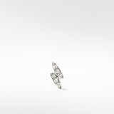 Lightning Strike Diamond Stud Earring