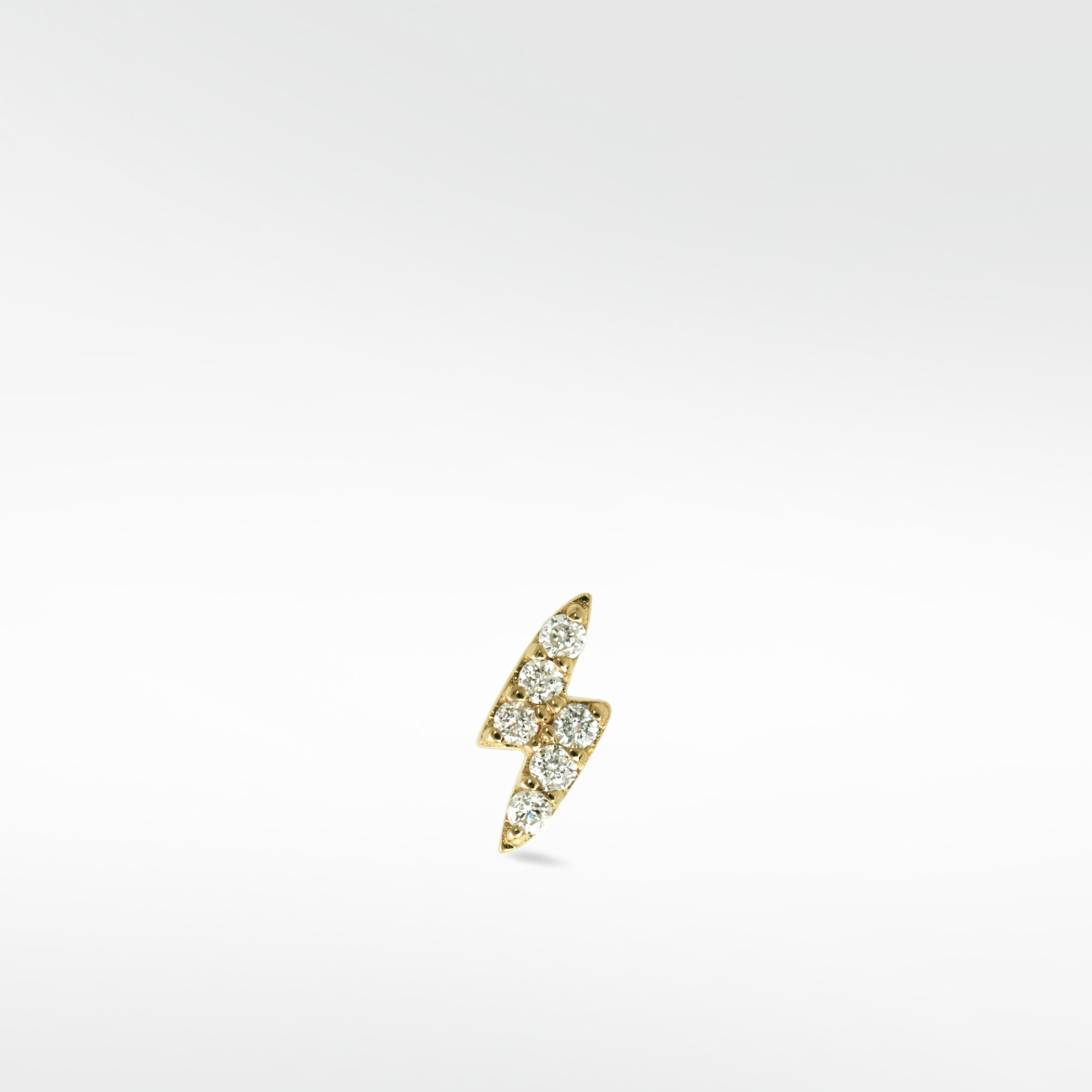 Lightning Strike Diamond Stud Earring