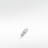 Trio Stone Diamond Crawler Stud Earring