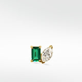 Veto Lux Emerald and Marquise Diamond Stud