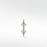Double Diamond Kite Stud (Friendship)