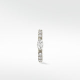 Modernist Marquise Pave Hoop