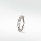 Modernist Marquise Pave Hoop