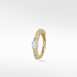 Modernist Marquise Pave Hoop