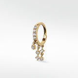 Modernist Celestial Drop Hoop