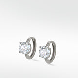 Signature Solitaire Brilliant Diamond Huggies