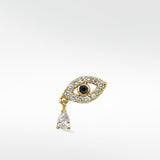 Evil Eye with Single Diamond Drop (Protection)