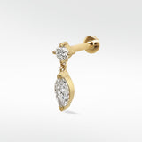 Marquise Double Diamond Drop Stud (Opportunity)