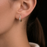 Modernist Marquise Pave Hoop