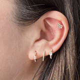 Modernist Marquise Pave Hoop