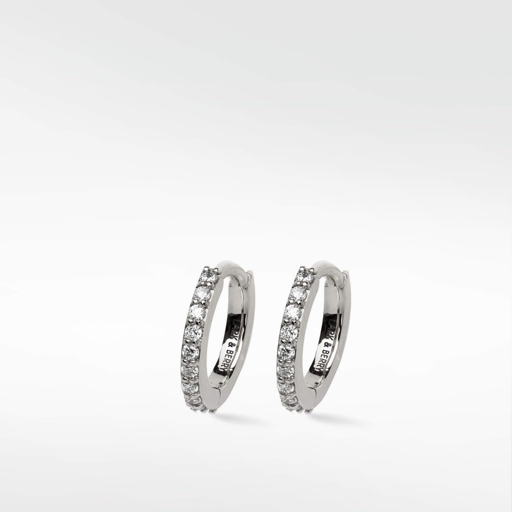 Modernist Diamond Pavé Medium Earring Hoops