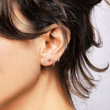 Trio Diamond Stud Earring in Rose Gold