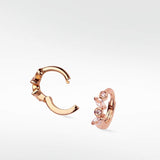Veto Sapphire and Diamond Small Hoop in Rose Gold