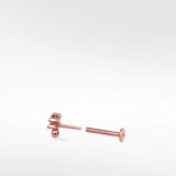 Veto Sapphire and Diamond Stud Earring in Rose Gold