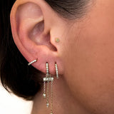 Detachable Diamond Leaf Tassel Drop Earrings - Lark and Berry