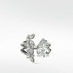 Veto Diamond Open Petal Cocktail Ring in 18K White Gold - Lark and Berry